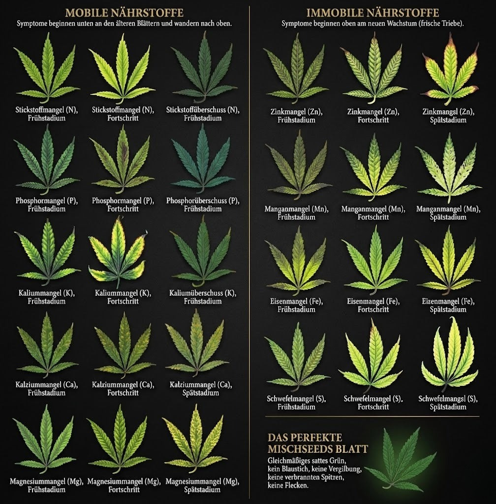 ⚠️ Nährstoffmängel & Umweltstress bei Cannabis