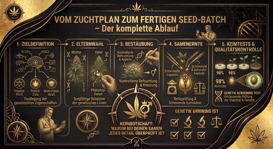 Vom Zuchtplan zum fertigen Seed-Batch – Der komplette Ablauf professioneller Cannabis-Genetik